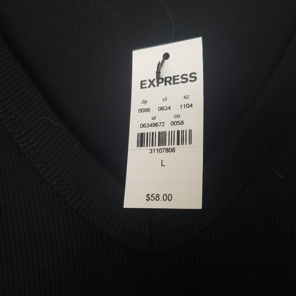 Express Ribbed Ruffle Sleeve Bodysuit - Picture 7 of 8